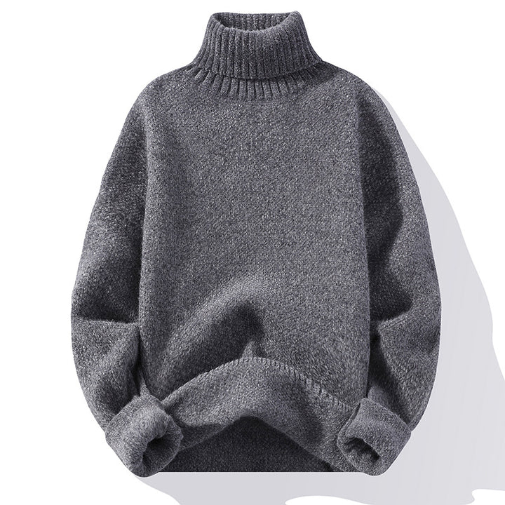 Herren Rollkragenpullover aus Bouclé-Feinstrick mit gerippten Bündchen Echo Archiv