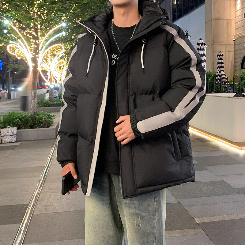 Herren funktionale Winterjacke mit Kapuze und gestepptem Futter Echoarchiv