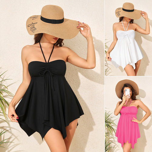Damen Tankini mit asymmetrischem Saum und verstellbaren Trägern Echo Archiv