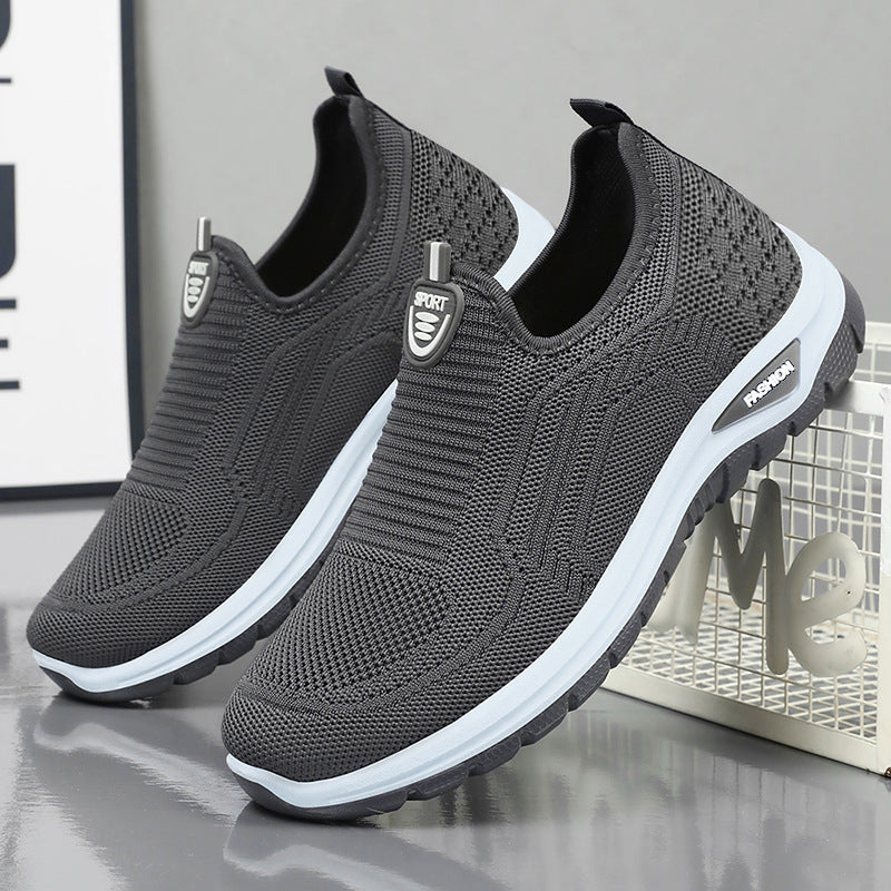 Herren nan nahtloser Komfort-Slipper mit elastischem Strickoberteil, stoßdämpfender Dual-EVA-Sohle und ergonomischer Fußbettstütze Echo Archiv