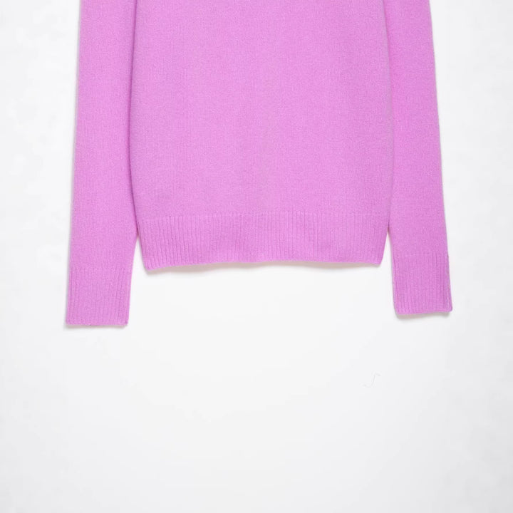 Damen Grobgestrickter V‑Ausschnitt Zopfstrickpullover mit Rippbündchen Echoarchiv