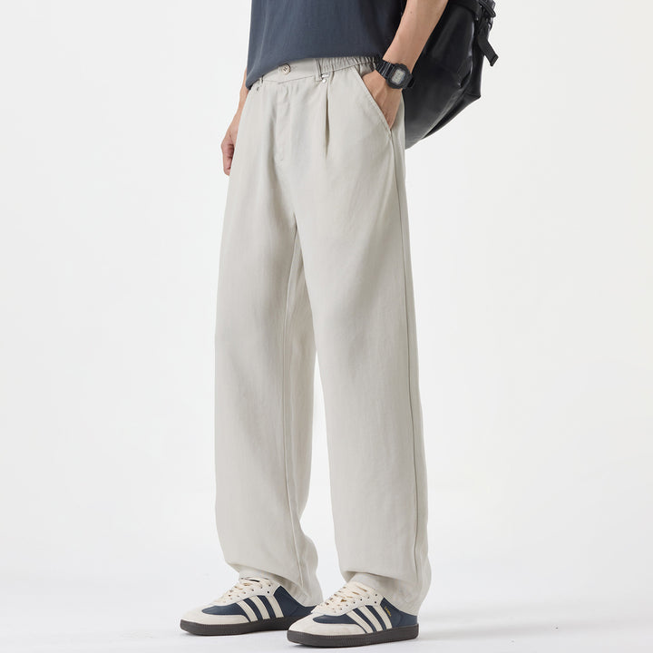 Herren Weite Bundfalten-Hose im Relaxed-Fit aus Baumwoll-Twill Echo Archiv