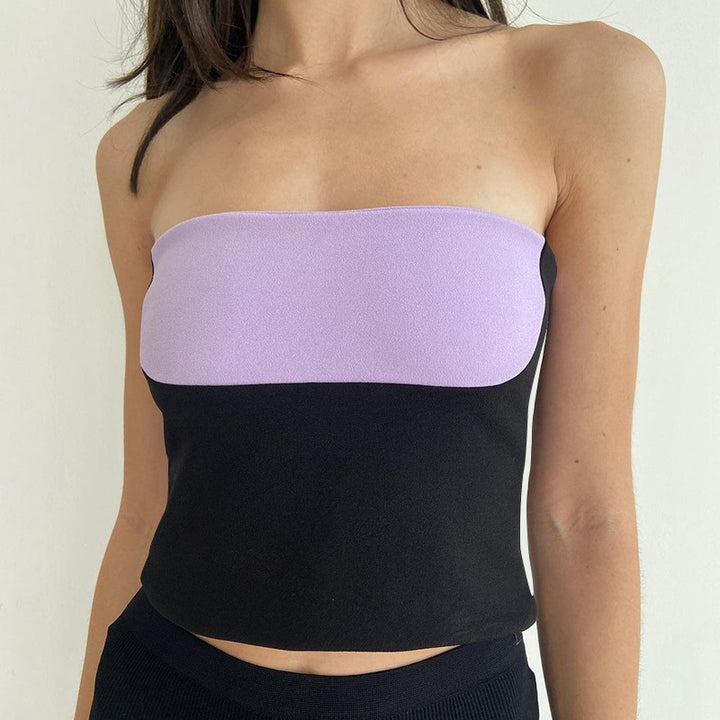 Damen Bandeau-Top mit kontrastierenden Farbkombinationen und hochwertiger Materialverarbeitung Echo Archiv