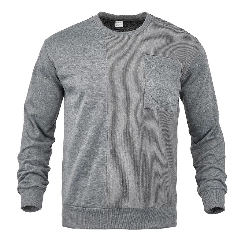 Herren modischer Sweatshirt mit strukturiertem Design und praktischer Brusttasche Echoarchiv
