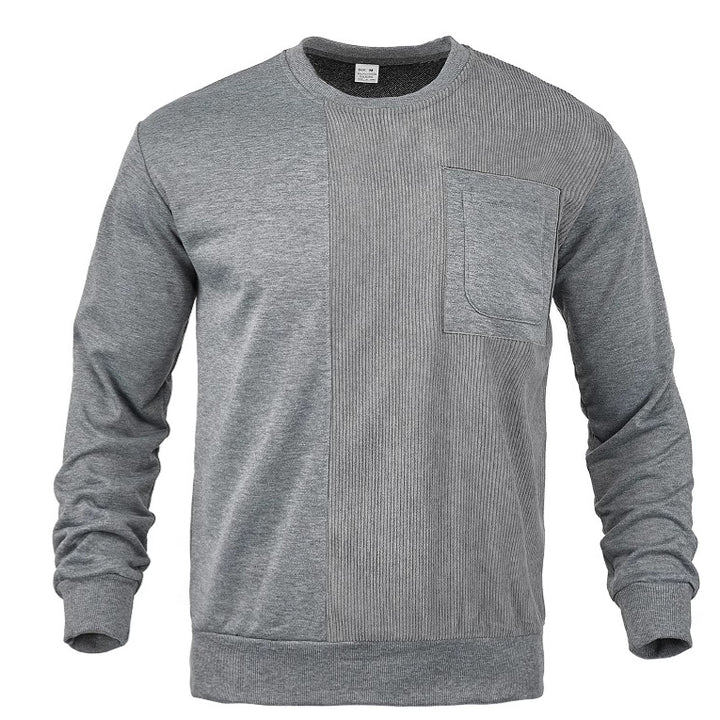 Herren modischer Sweatshirt mit strukturiertem Design und praktischer Brusttasche Echoarchiv