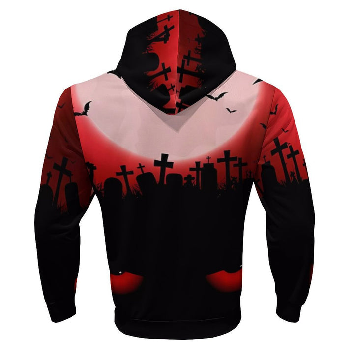 Herren Kapuzensweater mit kreativen Halloween-Motiv und lockerer Passform Echoarchiv