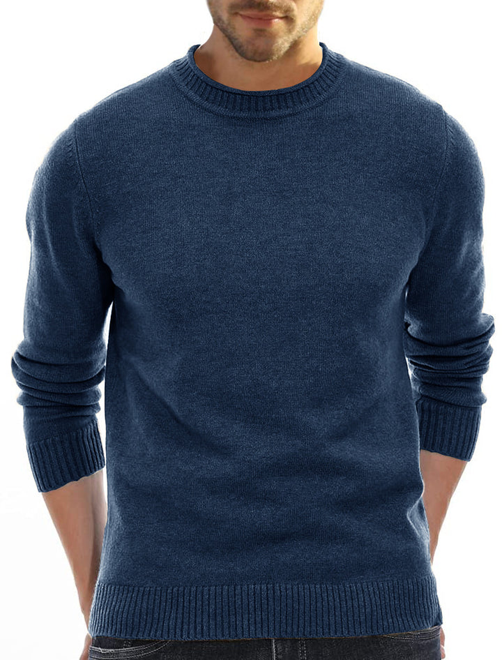 Herren Elegant geschnittener Pullover mit Rundhalsausschnitt Echoarchiv