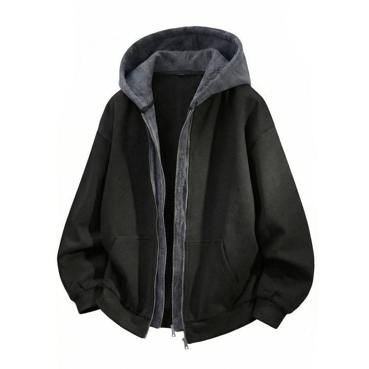 Unisex Oversized Kapuzenjacke mit Doppelreißverschluss und Kängurutasche Echo Archiv