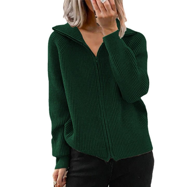 Damen Modische Strickjacke mit Kapuze Echo Archiv