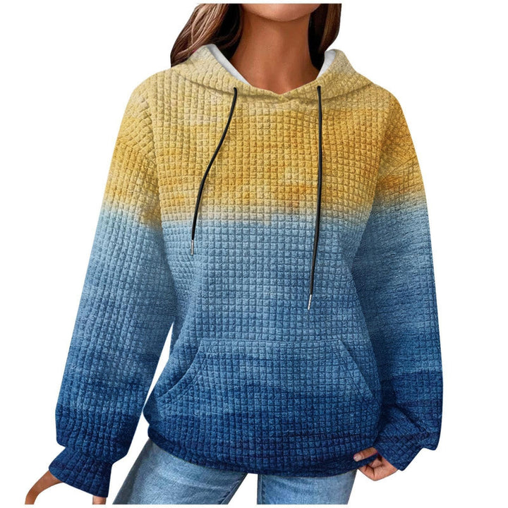 Damen Modischer Kapuzenpullover im Karodesign Echoarchiv