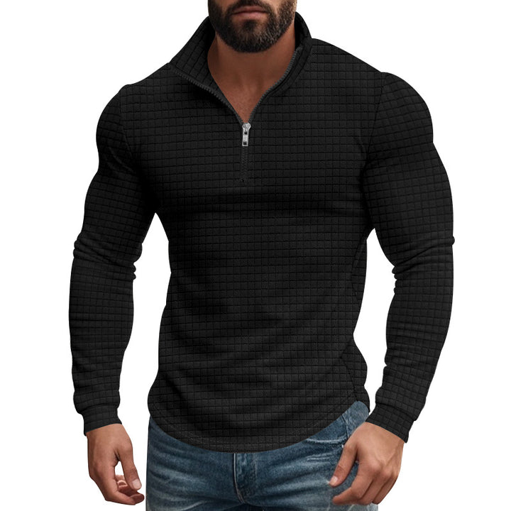 Herren Thermo-Fleecepullover mit Reißverschluss und strukturiertem Design Echoarchiv