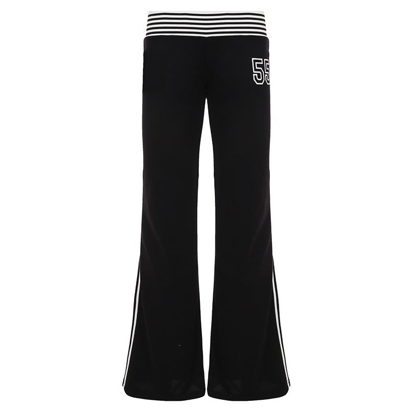 Damen Flared Jogginghose mit seitlichen Streifen Echo Archiv