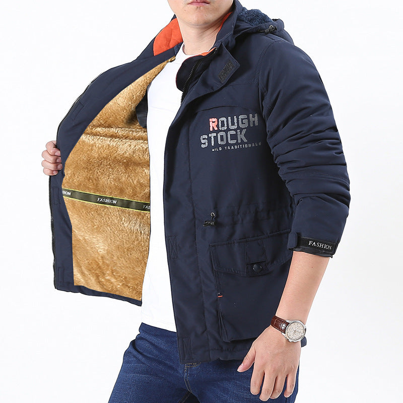 Herren Thermoisolierter Fieldparka mit Teddyfutter, Kapuze und Multifunktionstaschen Echo Archiv