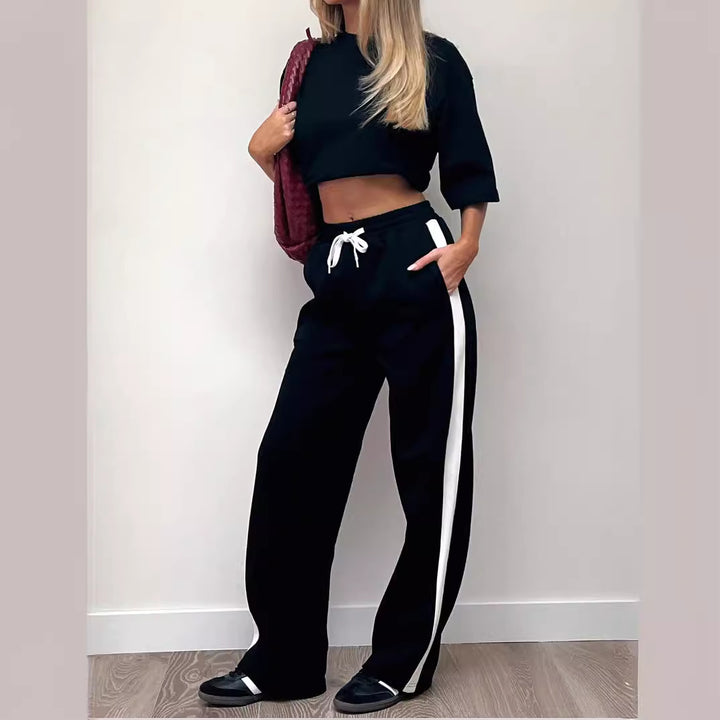 Damen Lässige Freizeithose mit seitlichen Streifen Echo Archiv