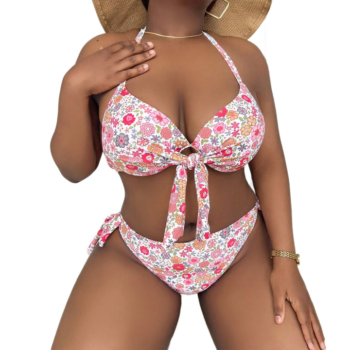 Damen Triangel-Bikini mit verspieltem Blumenmuster und herausnehmbarem Padding Echo Archiv