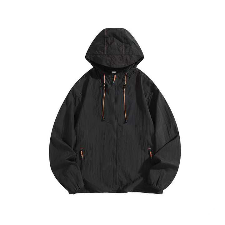 Herren Leichte Outdoorjacke mit Kapuze und praktischen Reißverschlusstaschen Echo Archiv