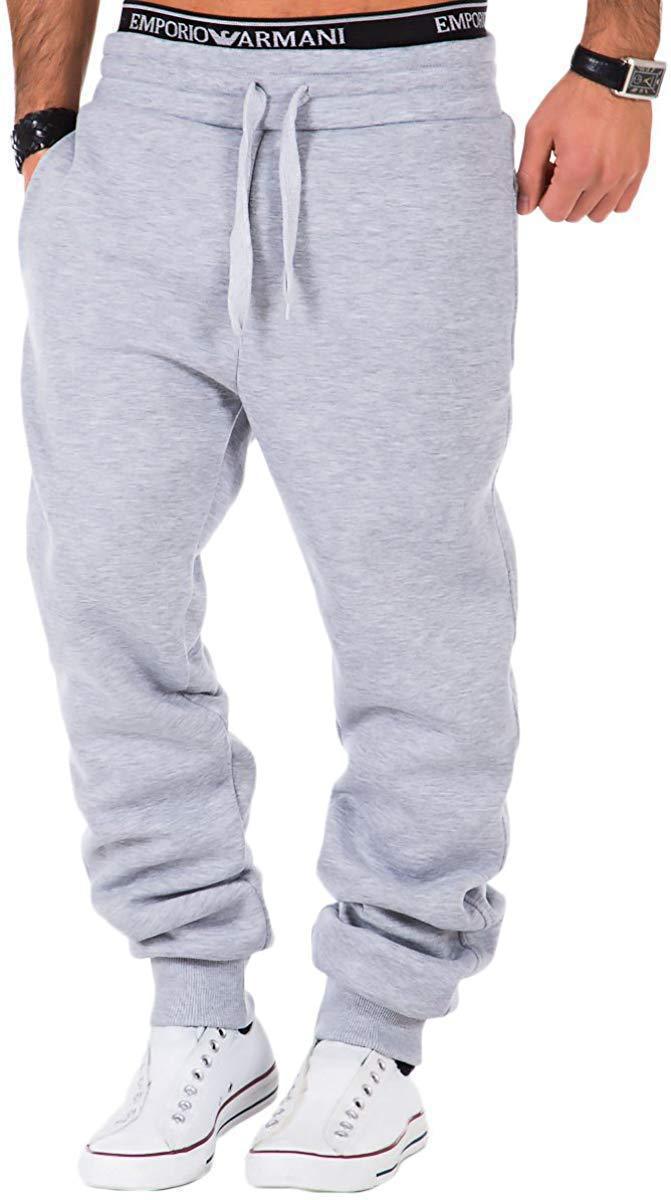 Herren lässige Jogginghose mit elastischem Bund und Kontrastkordelzug Echoarchiv