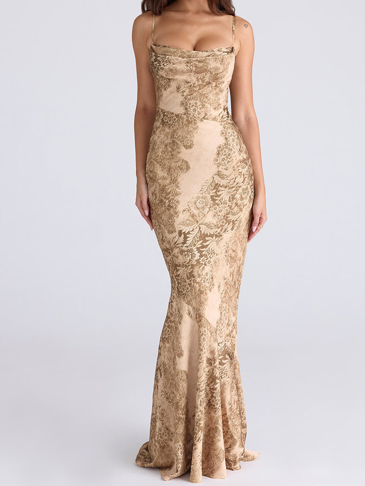 Damen Elegantes Maxikleid mit floralem Design Echo Archiv
