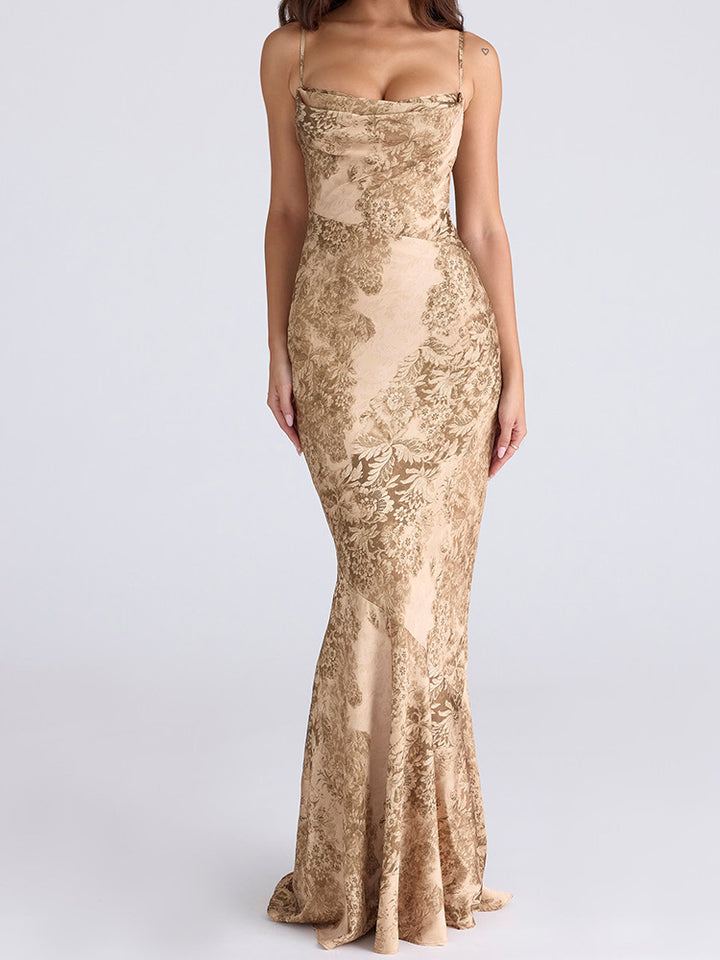 Damen Elegantes Maxikleid mit floralem Design Echo Archiv