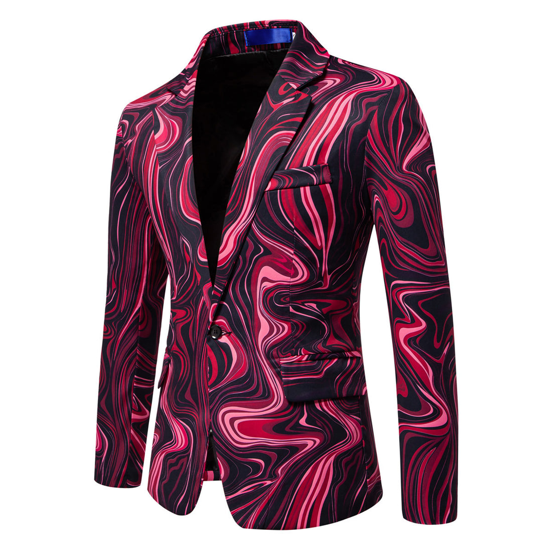 Herren Zweiteiliges Statement-Sakko und Anzughose mit psychedelischem Swirl-Print Echo Archiv