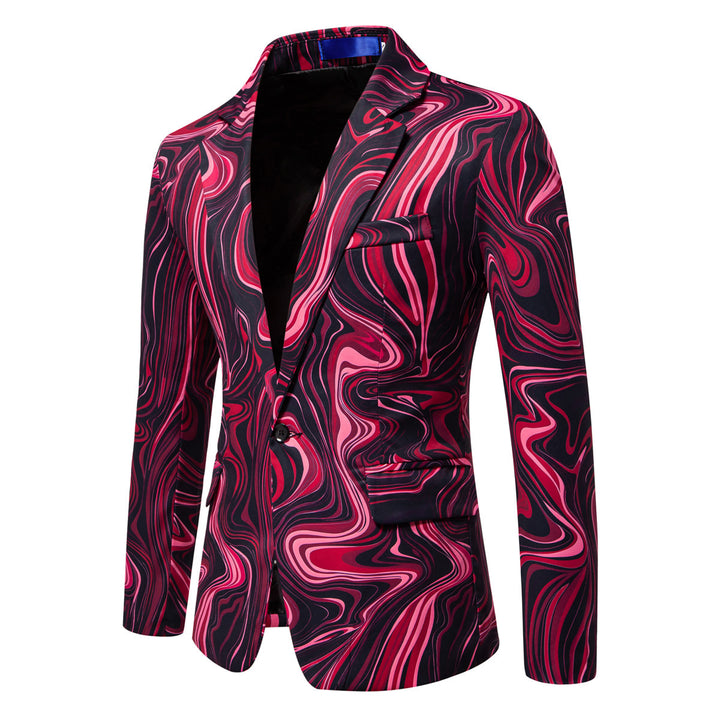 Herren Zweiteiliges Statement-Sakko und Anzughose mit psychedelischem Swirl-Print Echo Archiv