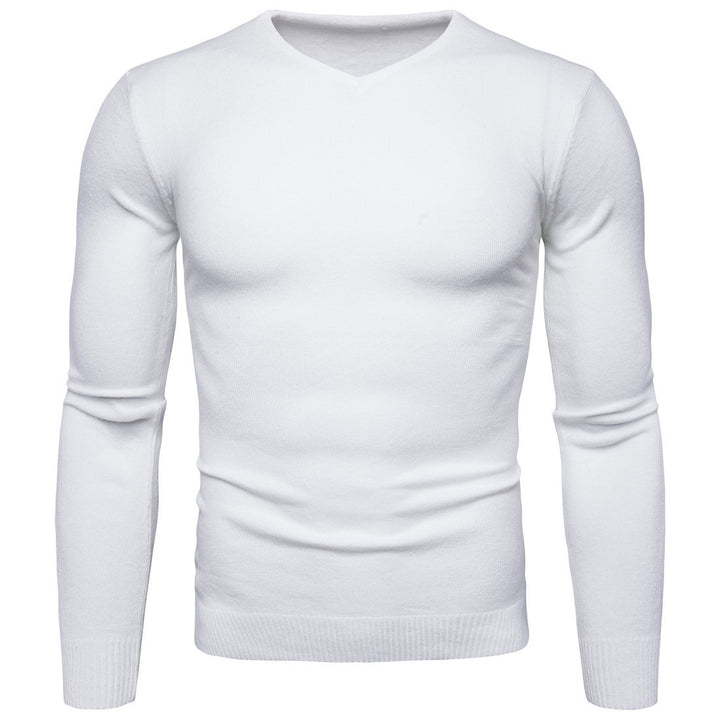 Herren feiner V-Ausschnitt Pullover aus hochwertiger Baumwolle Echoarchiv