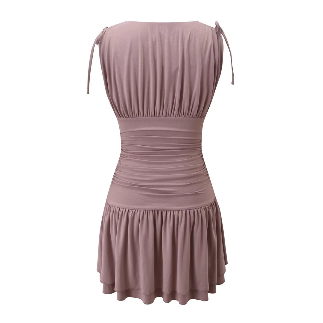 Damen Fließendes Sommerkleid mit trägerloser Raffungsoptik Echo Archiv