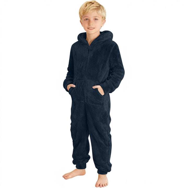 Unisex Kuscheliger Fleece-Overall mit Kapuze Echoarchiv
