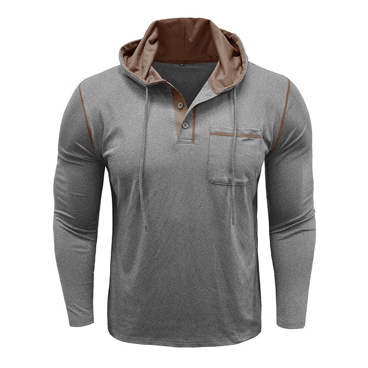 Herren Longsleeve-Hemd mit Kapuze Echoarchiv