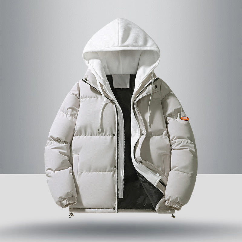 Herren gesteppte Winterjacke mit abnehmbarer Kapuze und Innenfutter Echoarchiv