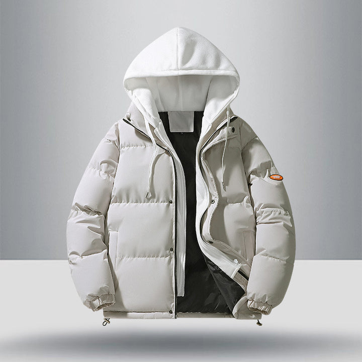 Herren gesteppte Winterjacke mit abnehmbarer Kapuze und Innenfutter Echoarchiv