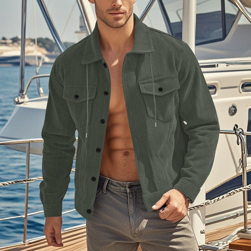 Herren Übergangsjacke mit praktischen Taschen und anpassbarem Kragen Echoarchiv