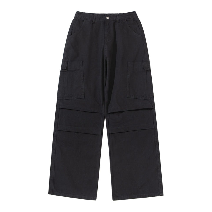 Damen Weite High‑Waist Cargo‑Hose mit aufgesetzten Taschen und verstärkten Kniepartien Echoarchiv