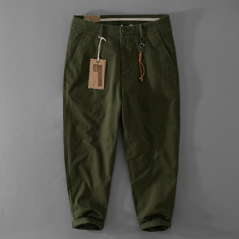 Herren Baumwoll‑Twill Chino im Relaxed‑Tapered Schnitt mit Kordelzugbund und aufgesetzten Taschen Echoarchiv