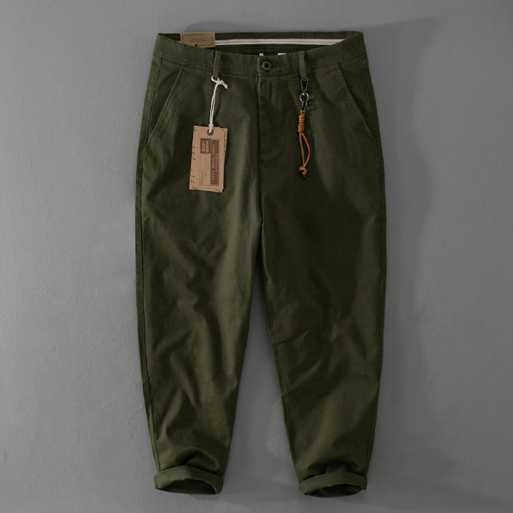 Herren Baumwoll‑Twill Chino im Relaxed‑Tapered Schnitt mit Kordelzugbund und aufgesetzten Taschen Echoarchiv