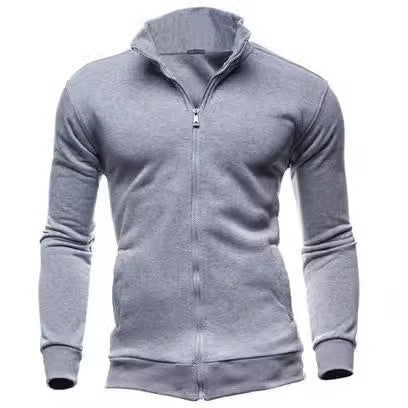 Herren sportliche Sweatjacke mit hohem Kragen und durchgehendem Reißverschluss Echoarchiv