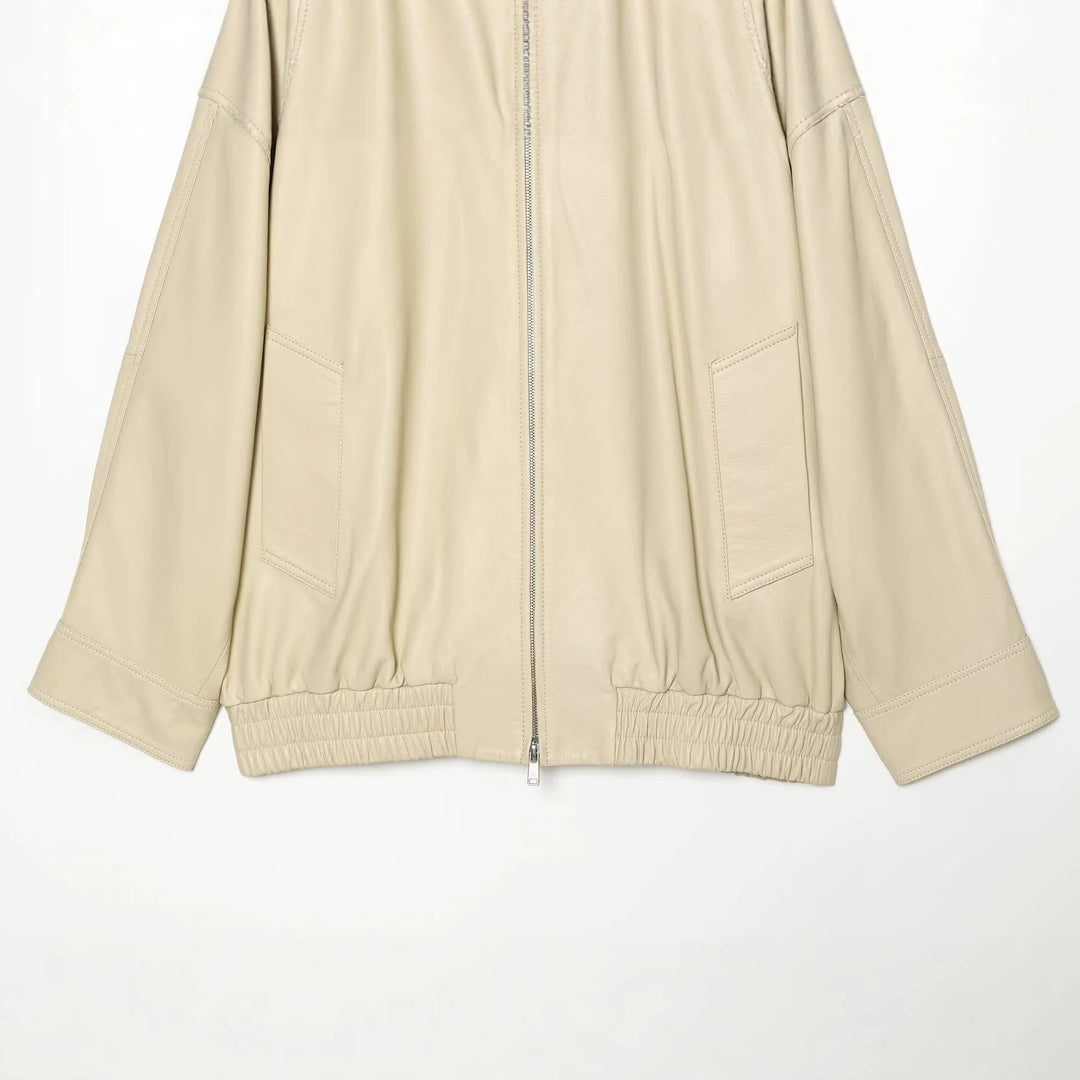 Damen Oversize Kunstleder-Blousonjacke mit Stehkragen Echo Archiv