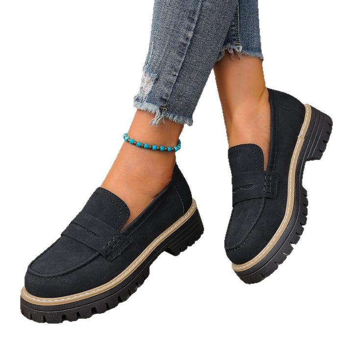 Damen lässiger Chunky-Loafer mit grober Profilsohle gepolstertem Komfortfußbett und dekorativem Steg Echo Archiv
