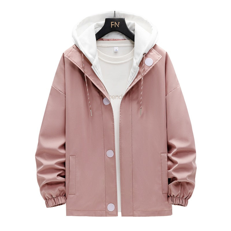 Herren zweilagige Kapuzen‑Overlayerjacke mit kontrastierter Innenkapuze und elastischen Bündchen Echo Archiv