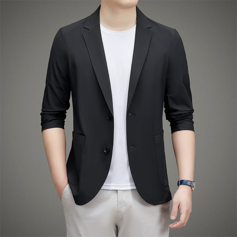 Herren eleganter Blazer mit lässigem Schnitt und praktischen Taschen Echoarchiv