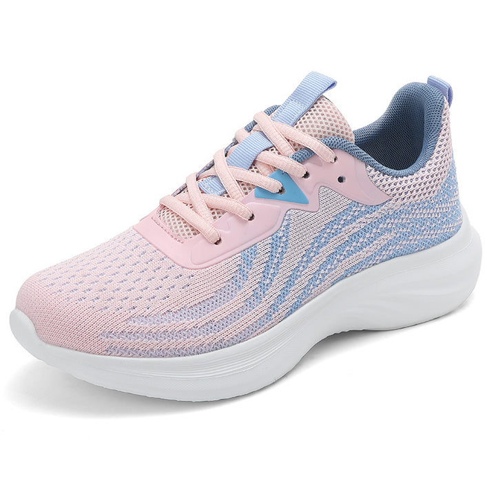 Damen nan atmungsaktive gestrickte Laufschuhe mit dämpfender EVA-Sohle und flexiblem Abrollverhalten Echo Archiv