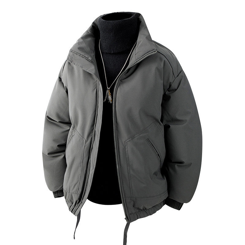 Herren Oversized Thermo‑Steppjacke mit hohem Kragen, Reißverschluss und Tunnelzug Echo Archiv
