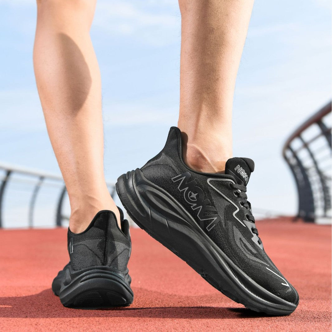 Unisex gedämpfte Hohlkern-Roadrunning Schuhe mit atmungsaktivem Strickoberteil und ergonomischer Plateau-Zwischensohle – Tavélo