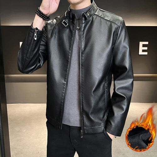 Herren Modische Kunstlederjacke im lässigen Design Echo Archiv