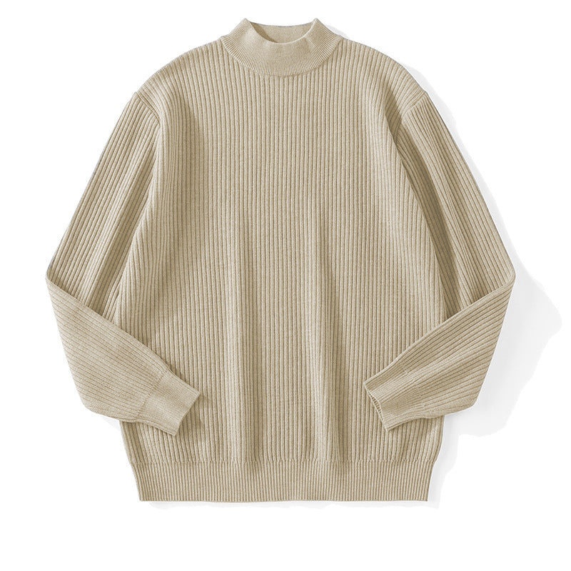 Herren Feinstrickpullover mit Stehkragen – Norvane