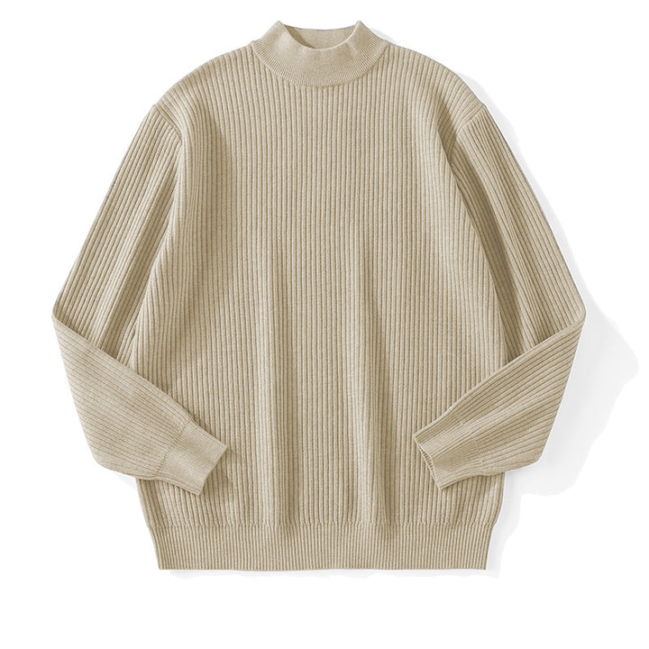 Herren Feinstrickpullover mit Stehkragen – Norvane