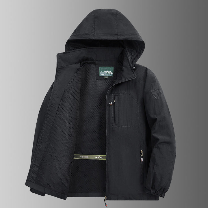 Herren Winddichte Outdoorjacke mit praktischen Taschen Echo Archiv