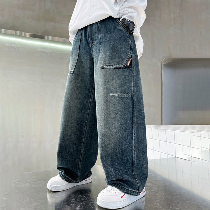 Unisex lockere Utility-Jeans mit tiefen Taschen Echo Archiv