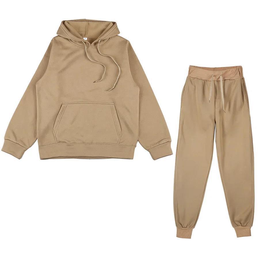 Unisex weiches Lounge-Set mit Oversize-Hoodie, taillenhoher Jogginghose und geripptem Knöchelabschluss Echo Archiv
