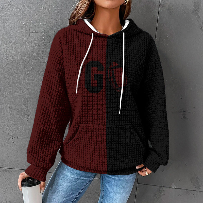 Damen Gemütlicher Kapuzenpullover mit Herzmotiv Echoarchiv